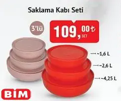 Saklama Kabı Seti 3'lü Saklama Kabı Seti 3'lü