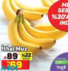 İthal Muz kg İthal Muz kg