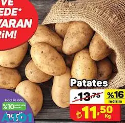 Patates kg Patates kg