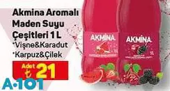 Akmina Aromalı Maden Suyu Çeşitleri 1 L Akmina Aromalı Maden Suyu Çeşitleri 1 L