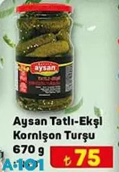 Aysan Tatlı-Ekşi Kornişon Turşu 670 g Aysan Tatlı-Ekşi Kornişon Turşu 670 g