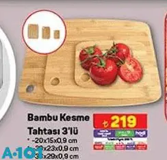 Bambu Kesme Tahtası 3'lü Bambu Kesme Tahtası 3'lü