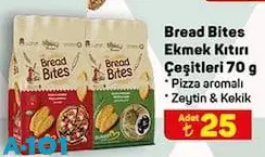 Bread Bites Ekmek Kıtırı Çeşitleri 70 g Bread Bites Ekmek Kıtırı Çeşitleri 70 g