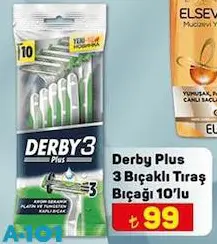 Derby Plus 3 Bıçaklı Tıraş Bıçağı 10'lu Derby Plus 3 Bıçaklı Tıraş Bıçağı 10'lu