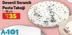 Desenli Seramik Pasta Tabağı 16 cm Desenli Seramik Pasta Tabağı 16 cm