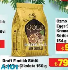 Draft Fındıklı Sütlü Gold Top Çikolata 150 g Draft Fındıklı Sütlü Gold Top Çikolata 150 g