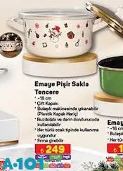 Emaye Pişir Sakla Tencere 18 cm Emaye Pişir Sakla Tencere 18 cm