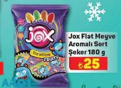 Jox Flat Meyve Aromalı Sert Şeker 180 g Jox Flat Meyve Aromalı Sert Şeker 180 g
