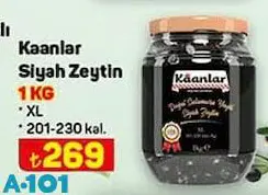 Kaanlar Siyah Zeytin 1 kg Kaanlar Siyah Zeytin 1 kg
