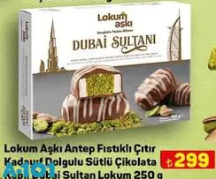 Lokum Aşkı Antep Fıstıklı Çıtır Kadayıf Dolgulu Sütlü Çikolata Kaplı Dubai Sultan Lokum 250 g Lokum Aşkı Antep Fıstıklı Çıtır Kadayıf Dolgulu Sütlü Çikolata Kaplı Dubai Sultan Lokum 250 g