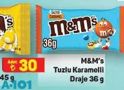 M&M's Tuzlu Karamelli Draje 36 g M&M's Tuzlu Karamelli Draje 36 g