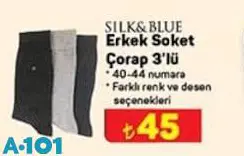 Silk&Blue Erkek Soket Çorap 3'lü Silk&Blue Erkek Soket Çorap 3'lü