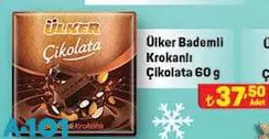 Ülker Bademli Krokanlı Çikolata 60 g Ülker Bademli Krokanlı Çikolata 60 g