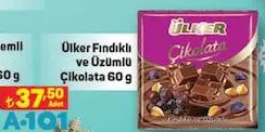 Ülker Fındıklı ve Üzümlü Çikolata 60 g Ülker Fındıklı ve Üzümlü Çikolata 60 g