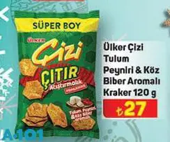 Ülker Çizi Tulum Peyniri & Köz Biber Aromalı Kraker 120 g Ülker Çizi Tulum Peyniri & Köz Biber Aromalı Kraker 120 g