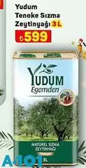 Yudum Teneke Sızma Zeytinyağı 3 L Yudum Teneke Sızma Zeytinyağı 3 L