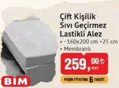 Çift Kişilik Sıvı Geçirmez Lastikli Alez Çift Kişilik Sıvı Geçirmez Lastikli Alez