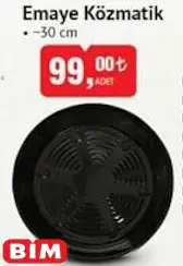 Emaye Közmatik 30 cm Emaye Közmatik 30 cm