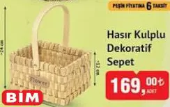 Gardenware Hasır Dekoratif Sepet Gardenware Hasır Dekoratif Sepet
