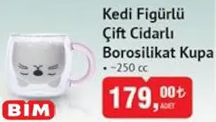Glass in Love Kedi Figürlü Çift Cidarlı Borosilikat Kupa 250 cc Glass in Love Kedi Figürlü Çift Cidarlı Borosilikat Kupa 250 cc