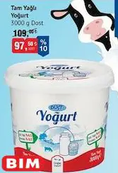 Dost Tam Yağlı Yoğurt 3000 g Dost Tam Yağlı Yoğurt 3000 g