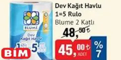 Blume 2 Katlı Dev Kağıt Havlu Blume 2 Katlı Dev Kağıt Havlu