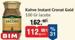 Jacobs Kahve Instant Cronat Gold 100 Gr Jacobs Kahve Instant Cronat Gold 100 Gr