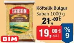 Saban Köftelik Bulgur 1000 g Saban Köftelik Bulgur 1000 g