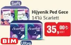 Scarlett Hijyenik Ped Gece 14'lü Scarlett Hijyenik Ped Gece 14'lü