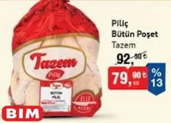 Tazem Piliç Bütün Poşet Kg Tazem Piliç Bütün Poşet Kg