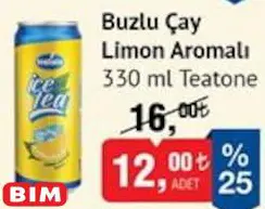 Teatone Limon Aromalı Buzlu Çay 330 ml Teatone Limon Aromalı Buzlu Çay 330 ml