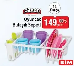 Pilsan Oyuncak Bulaşık Sepeti 21 parça Pilsan Oyuncak Bulaşık Sepeti 21 parça