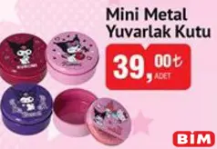 Kuromi Mini Metal Yuvarlak Kutu Kuromi Mini Metal Yuvarlak Kutu