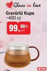 Glass in Love Gravürlü Kupa 400 cc Glass in Love Gravürlü Kupa 400 cc