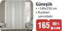 Güneşlik 140x250 cm Güneşlik 140x250 cm