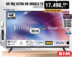 Dijitsu 65 inç Ultra HD Google Tv Akıllı Televizyon Dijitsu 65 inç Ultra HD Google Tv Akıllı Televizyon
