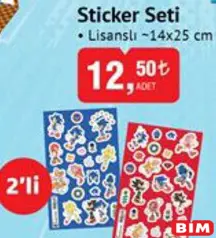 Sonic Sticker Seti 2'li Sonic Sticker Seti 2'li