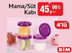 Mama/Süt Kabı 4'lü Mama/Süt Kabı 4'lü