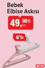Bebek Elbise Askısı 6'lı Bebek Elbise Askısı 6'lı