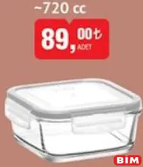 Lav Fresco Kare Cam Saklama Kabı 720 cc Lav Fresco Kare Cam Saklama Kabı 720 cc