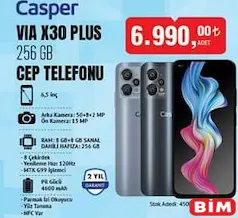 Casper Via X30 Plus 256 GB Cep Telefonu Casper Via X30 Plus 256 GB Cep Telefonu