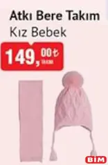 Kız Bebek Atkı Bere Takım Kız Bebek Atkı Bere Takım