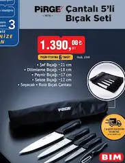 Pirge Çantalı 5'li Bıçak Seti Pirge Çantalı 5'li Bıçak Seti