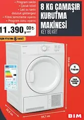 Keysmart 8 kg Çamaşır Kurutma Makinesi Keysmart 8 kg Çamaşır Kurutma Makinesi