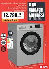 Keysmart 8 kg Çamaşır Makinesi Keysmart 8 kg Çamaşır Makinesi