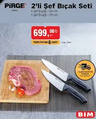 Pirge 2'li Şef Bıçak Seti Pirge 2'li Şef Bıçak Seti