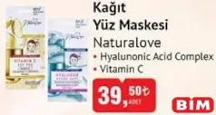 Naturalove Kağıt Yüz Maskesi Naturalove Kağıt Yüz Maskesi