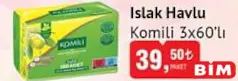 Komili Islak Havlu 3x60'lı Komili Islak Havlu 3x60'lı