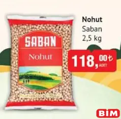 Saban Nohut 2,5 kg Saban Nohut 2,5 kg
