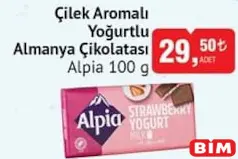 Alpia Çilek Aromalı Yoğurtlu Almaya Çikolatası 100 g Alpia Çilek Aromalı Yoğurtlu Almaya Çikolatası 100 g